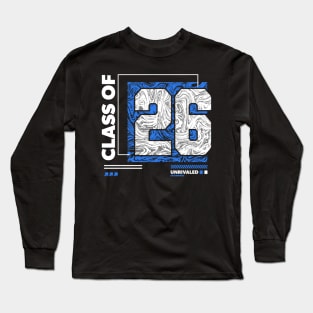 Class of 2026 Urban Streetwear // Graduation Class of '26 Blue Long Sleeve T-Shirt